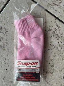 Snap-on Tools Mechanics Ankle Socks Pink Made in USA Medium - Picture 1 of 2