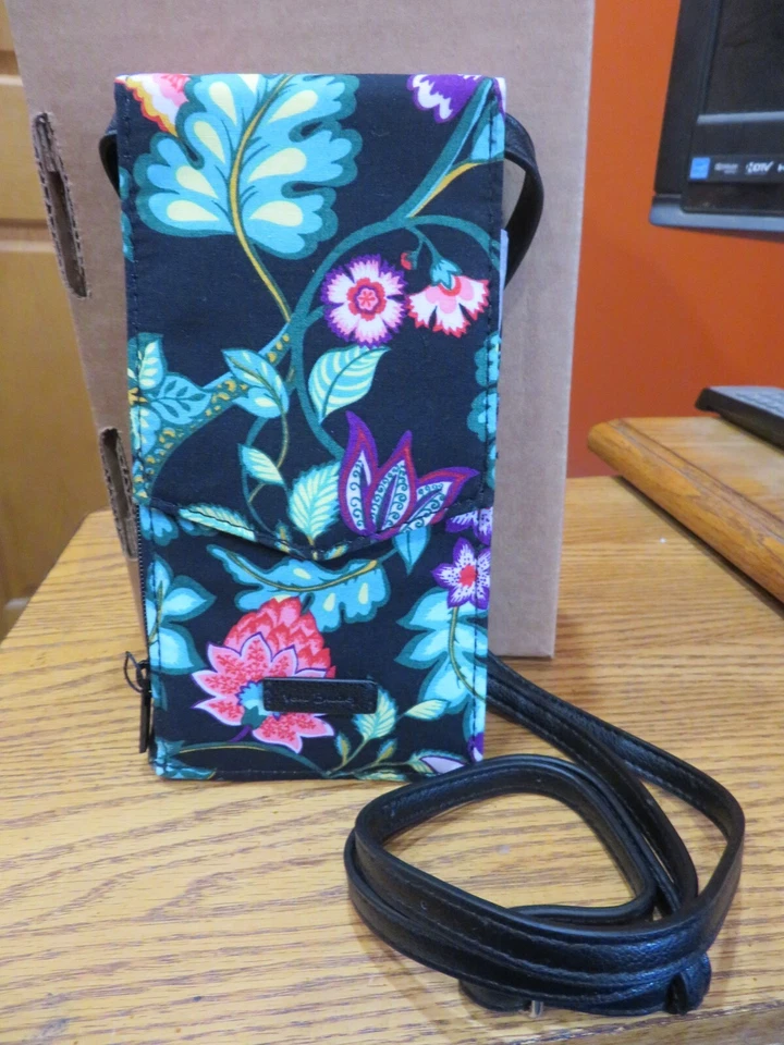 Vera Bradley Iconic RFID Envelope Crossbody in Vines Floral