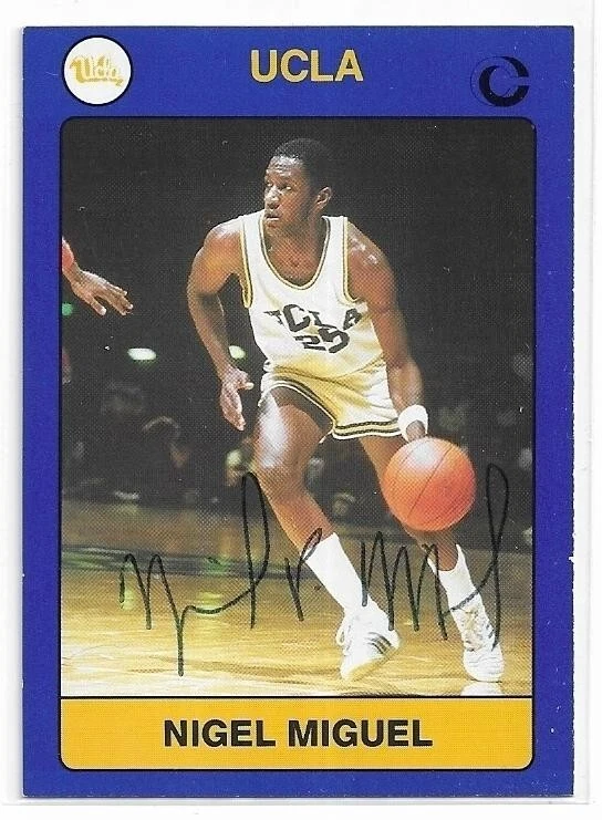 NIGEL MIGUEL Autographed Signed 1991 Basketball card #95 UCLA Bruins COA - Image 1 of 1