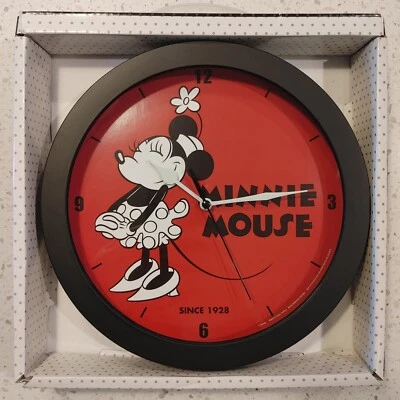 Disney Classic Minnie Mouse Since 1928 Plastic Wall Clock 9.5” SCA00R7DSY Red  - Image 1 of 4