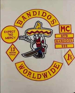 Bandidos Patches Biker Vest Iron-On Jacket - Picture 1 of 3