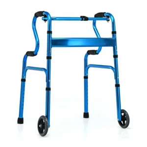 Folding Walker Adjustable Aluminum Alloy Wheel Walking Helper - Picture 1 of 24