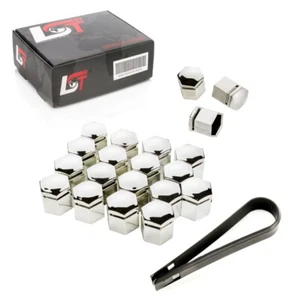 20X Wheel Nut Caps Cover Caps Wheel Nuts Set 17 Mm Chrome Color For CITROEN - Picture 1 of 9