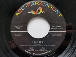 BILL SNYDER & DICK MANNING - Fanny / It Might As Well Be Spring 1960 FILM SCORE - Imagen 1 de 2