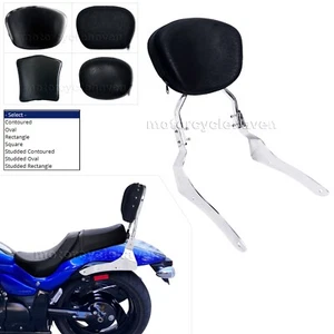 Passenger Chrome Backrest Pad Sissy Bar for 2006-up Suzuki Boulevard M109 M109R - Imagen 1 de 14