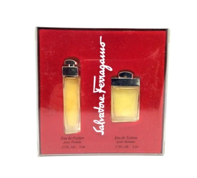 Salvatore Ferragamo 2 шт набор Pour Femme EDP + Pour Homme туалетная вода миниатюра R25 - Изображение 1 из 2