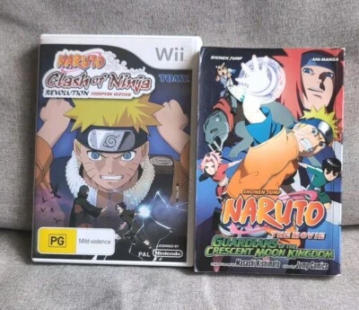Nintendo Wii Naruto Clash Of Ninja Revolution & Naruto Movie Manga Bundle Lot - Image 1 of 4