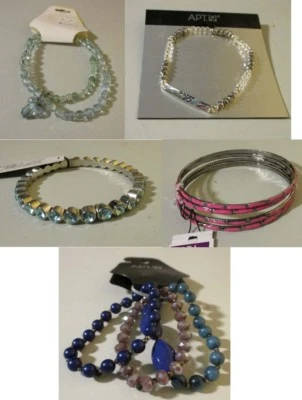 APT 9 Bracelets Choice of Style Silver Beaded Enamel NEW - Изображение 1 из 4