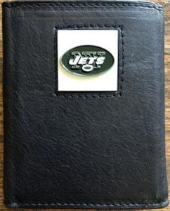 New York Jets Deluxe Leather Tri-fold Wallet - Picture 1 of 2