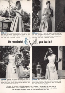 1961 Swirl Wrap n Tie Dresses: Wonderful Swirl You Live In Vintage Print Ad - Picture 1 of 1