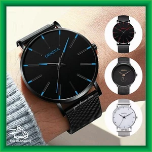 Men's Watch Stainless Steel Quartz Analog Waterproof Luxury Brand New US SHIPPER - Picture 1 of 19