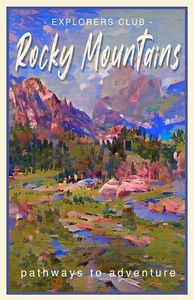 Póster de viaje Colorado Rocky Mountain National Park - Estes Park Denver Colorado - Imagen 1 de 1