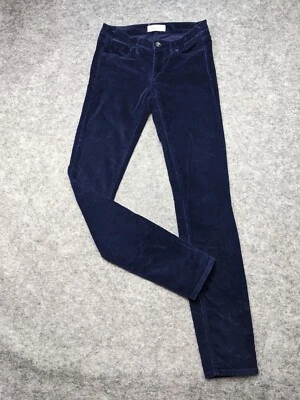 Pantalones de pana Madewell para mujer 25/32 jóvenes azules rectos ajustados tiro bajo 28x31 Foto 1 de 4
