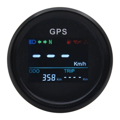 52mm Digital GPS Speedometer Odometer Gauge For Car Truck Waterproof - image 1 of 4
