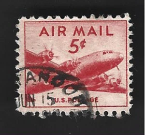 Scott# C33 5c DC-4 Skymaster Airmail with CDS Cancel - (A-5) - Picture 1 of 2