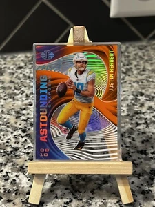 Justin Herbert RC Rookie 2020 Astounding Orange SP acetato - Imagen 1 de 6