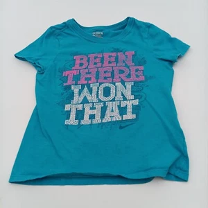 The Nike Tee Shirt Girls Small Blue Been There Won That Graphic Tee - Picture 1 of 6