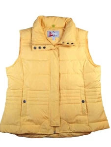 Izod Puff Vest Yellow Size Large PerformX Women Pocket Zip Down Feather - Picture 1 of 14