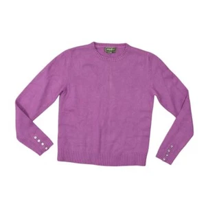 Eddie Bauer Purple Cotton Blend Crew Neck Sweater MT Tall Long Sleeve Solid - Picture 1 of 7