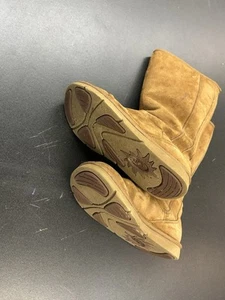 ugg boots size 8 Tan tall Zip Back Lined Free Shipping  Z1 - Picture 1 of 7