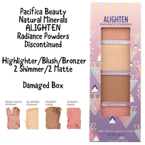 Pacifica Alighten Radiance Highlighter Bronzer Blush Powder Desert Damage Flaws - Picture 1 of 24