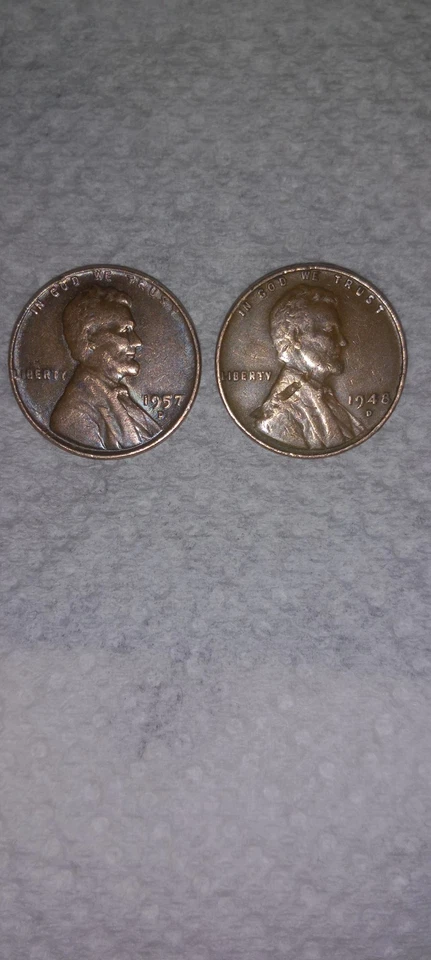 1957 and  1948 Lincoln WEAT PENNIES DENVER MINT  - Image 1 of 1