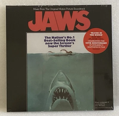 Jaws Soundtrack Vinyl LP John Williams Blood in the Water 50th Anniv Sealed - Image 1 of 4