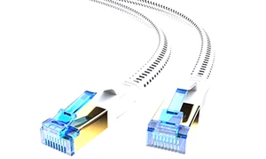 Patchkabel Cat. 8 Lan 10m RJ45 DSL Flachband Kabel 40Gbps Netzwerk Texturiert - Afbeelding 1 van 1