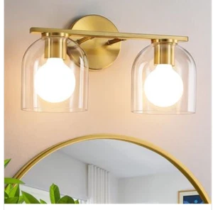 WOSHITU Badezimmer-Waschtischleuchten: 14,2 Zoll modern gold - Bild 1 von 3