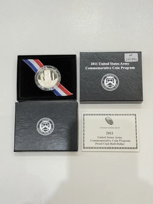 2011 50c US ARMY Commemorative CLAD Proof Half Dollar ** A251886 - Image 1 of 3