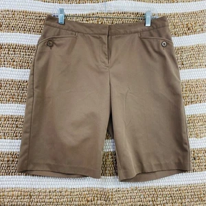 Izod PerformX Women’s Bermuda Shorts Size 8 Brown Golf Athletic - Picture 1 of 12