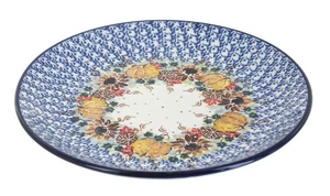 Blue Rose Polish Pottery Harvest Bounty Dinner Plate - Picture 1 of 3