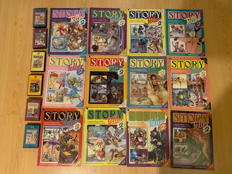 Story Teller 2 Magazines x 12 & Cassette Tapes x 6  Marshall Cavendish Vintage - Image 1 of 1