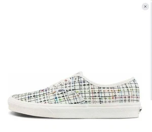 Vans Harris Tweed Low Top Sneakers Shoes Cream Multicolor Womens Size 7 - Picture 1 of 12