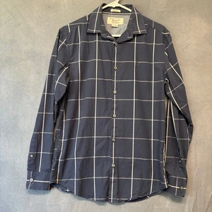 Penguin Windowpane Plaid Shirt Long Sleeve Button Down Long Sleeve Mens Small - Picture 1 of 12