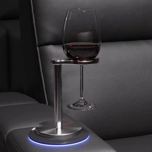 Premium Stainless Steel Silver Wine Glass Holder for Valencia Home Theater Se... - Foto 1 di 3