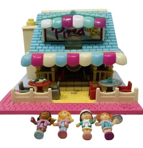 Pizzería Polly Pocket 1993 vintage salón de pizza luces Bluebird trabajo completo - Imagen 1 de 12