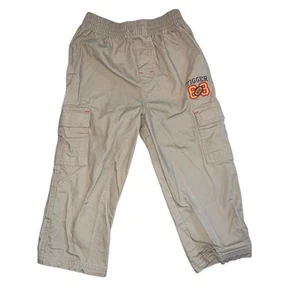 Vintage Disney Kids Tigger football pull on cargo pants  tan size 4T 90s - Picture 1 of 5