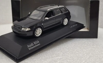 Audi RS4 Avant (B5) 2000 Black 1:43 Minichamps 430019310 EXTREMELY RARE!! - Image 1 of 4