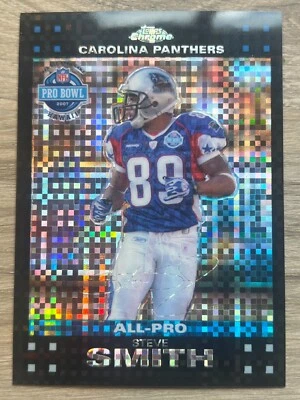 STEVE SMITH X-Fractor Refractor! 2007 TOPPS CHROME #TC158 Panthers PRO BOWL - Image 1 of 2