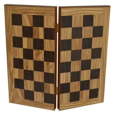 Manopoulos Traditional Olive wood 15" Backgammon - Chess Set without chess pawns - Image 1 of 3