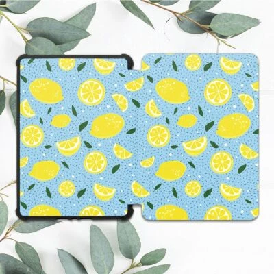 Yellow Lemons Fruits Blue Case For All-new Kindle 10th Gen Kindle Paperwhite - Image 1 of 3