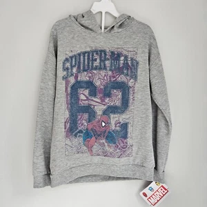 Marvel Spider Man Kid's Sweatshirt Hoodie & Shorts Outfit Set of 2, Gray Size 12 - Picture 1 of 12