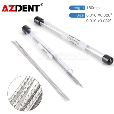 AZDENT Ortodoncia Dental Lingual Retenedor Alambre Plano Recto Giratorio Alambres Foto 1 de 4