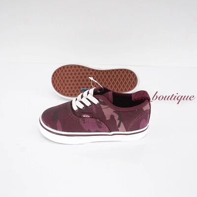 Nuevos Vans Niños Pequeños Auténticos Zapatos de Encaje Elástico Lona Tonal Camuflaje Rojo Multi 8.5K Foto 1 de 4