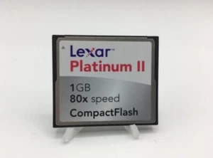 Lexar 1 GB Platinum II High Speed 80X Speed Compact Flash Card (CF1GB-80-631) - Picture 1 of 2