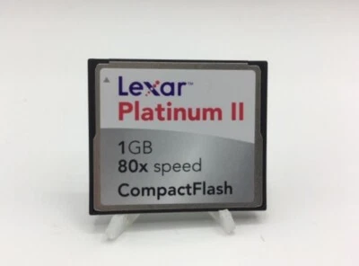 Lexar 1 GB Platinum II High Speed 80X Speed Compact Flash Card (CF1GB-80-631) - Image 1 of 2