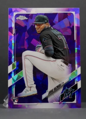 2021 Topps Chrome Update Sapphire JORGE GUZMAN RC Purple Refractor /10 #US321 - Image 1 of 2