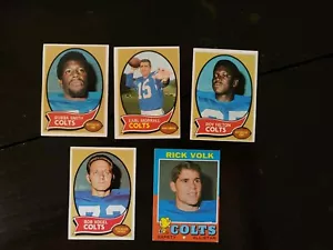 Lotto 5 COLTS 1970 1971 TOPPS Vogel Volk Morrall Bubba Smith RC Hilton - Foto 1 di 12
