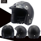 Dot 3/4 Open Face Motorcycle Helmets Scooter Helmet Cafe Racer Retro Vintage
